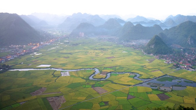 Thung lũng Bắc Sơn đẹp nao lòng mùa lúa chín vàng