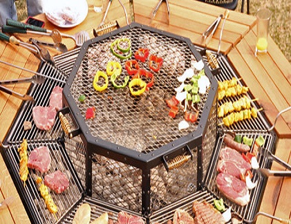 Bàn nướng bát giác - ý tưởng đỉnh cho bữa tiệc BBQ 