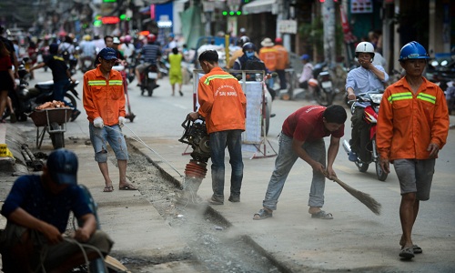 Ảnh: Phố đi bộ Bùi Viện trước ngày được thay “áo mới“