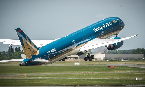 Ảnh: Máy bay hiện đại nhất Vietnam Airlines trên bầu trời quốc tế