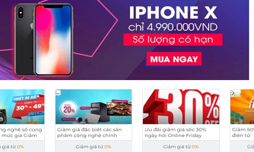 Những mặt hàng giảm giá "khủng" nhất ngày Online Friday 2017