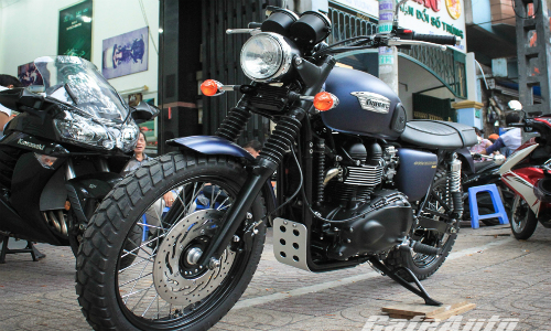 Ngắm “xế lạ” Triumph Scrambler 2014 về VN