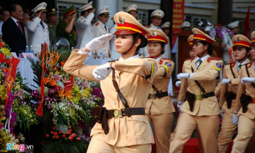 Diễu binh hoành tráng đón năm học mới ở HV Cảnh sát