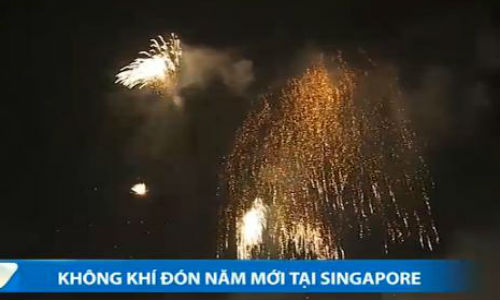 Màn pháo hoa kỳ ảo chào năm mới 2015 ở Singapore