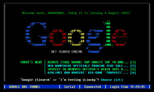 Quay lại Internet năm 1980 với Google phiên bản MS-DOS