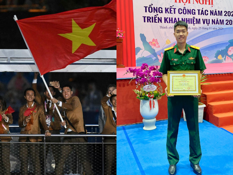 Chàng trai cầm cờ trong bức ảnh Việt Nam tại Olympic gây bão mạng