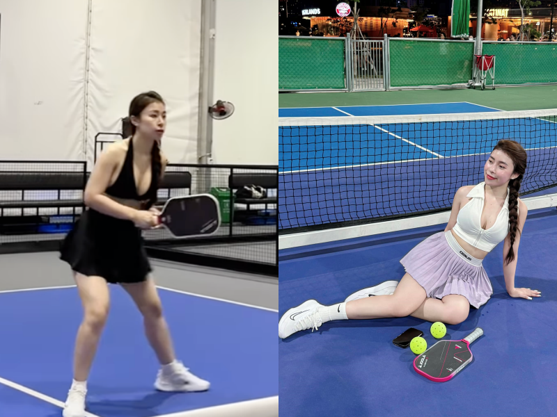 Danh tính cô gái mặc đồ tập hở bạo khiến pickleball gánh “tai tiếng“