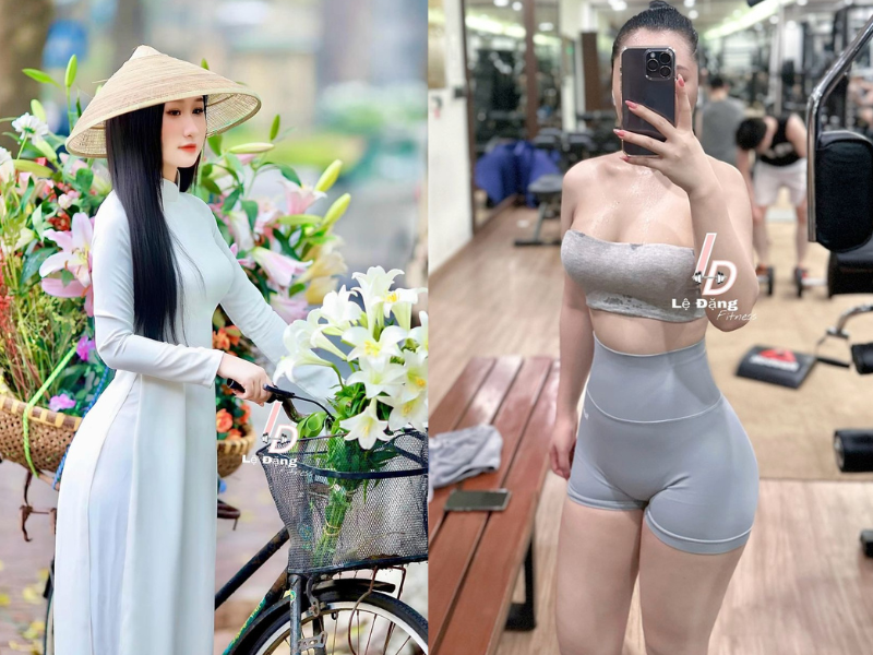 Gái xinh check-in bên xe hoa là nữ thần phòng gym vạn người mê