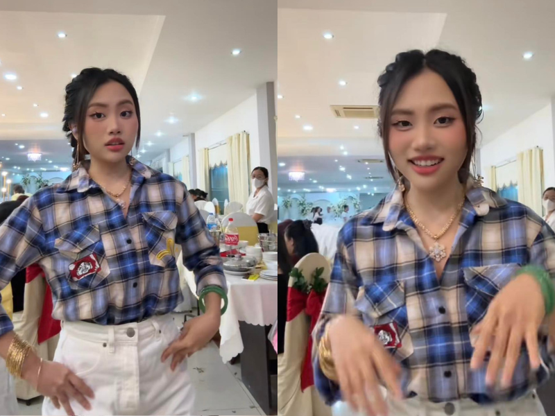 Phương Mỹ Chi diện outfit “girl phố” đi ăn cưới, netizen bật cười