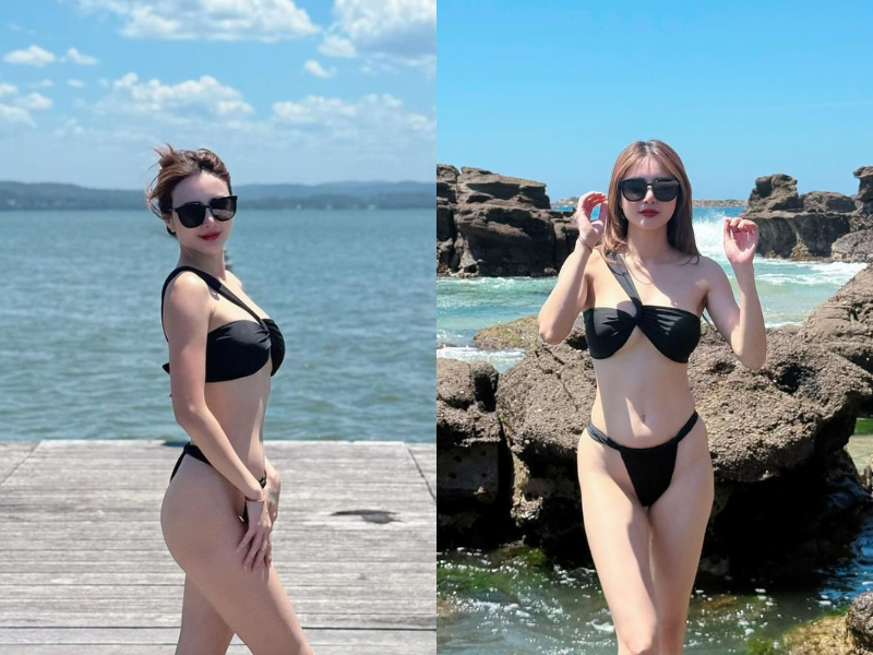 Em gái Công Vinh gợi cảm “tràn màn hình” khi diện bikini khoe dáng