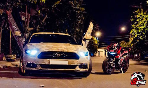 “Bọ cánh cứng” Ford Mustang camo siêu chất tại VN