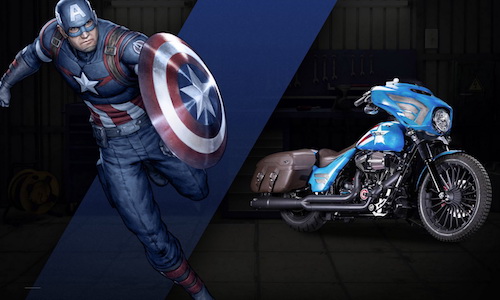 Dàn xế nổ Harley-Davidson phong cách siêu anh hùng Marvel