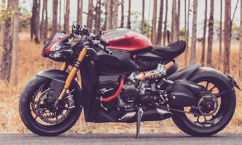 Siêu môtô Ducati 1199 Panigale S “lột xác” streetfighter