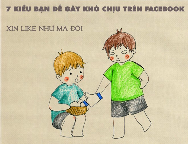 7 kiểu bạn bè cực khó chịu trên mạng xã hội Facebook