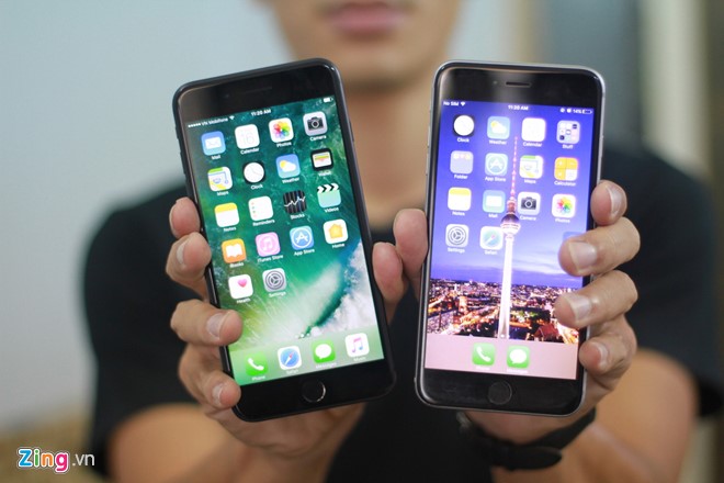 So thiết kế iPhone 7 Plus với iPhone 6S Plus