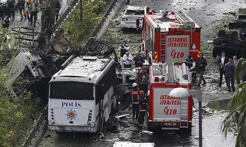 Hiện trường vụ đánh bom ở Istanbul, gần 50 người thương vong