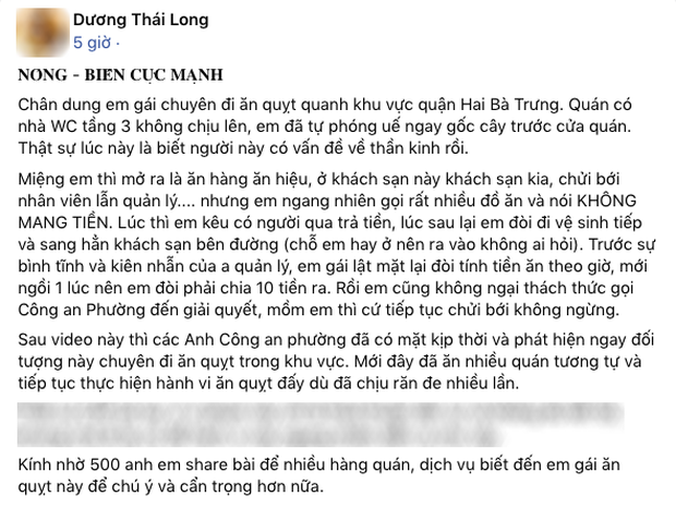 Video: Quỵt tiền ăn, gái xinh còn... "phóng uế" trước cửa tiệm