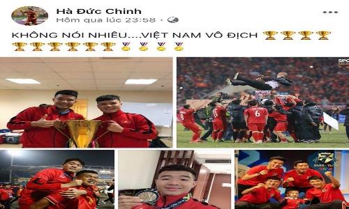 Tuyển thủ Việt Nam chia sẻ gì trong ngày vô địch AFF Cup 2018?