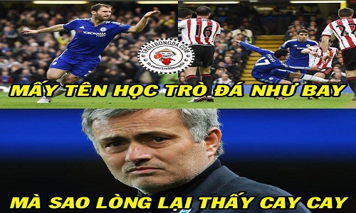 Ảnh chế bóng đá: Mourinho cay cú nhìn học trò chiến thắng