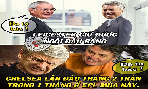 Ảnh chế bóng đá: Leicester cướp ngôi đầu của Arsenal nhờ Chelsea