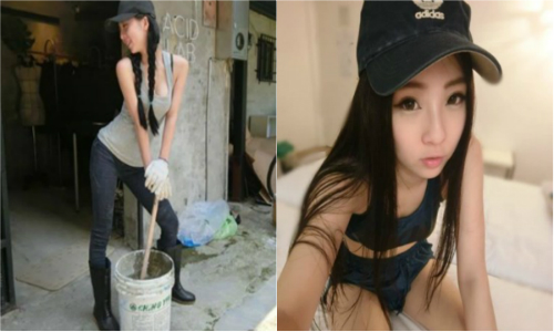 "Thổn thức” vì cô hot girl phụ hồ mặt xinh, dáng đẹp