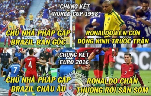 Ảnh chế chung kết Euro 2016: Ác mộng của những Ronaldo