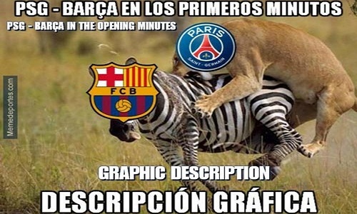 Thua sấp mặt trước PSG, Barca thành "nạn nhân" ảnh chế bóng đá