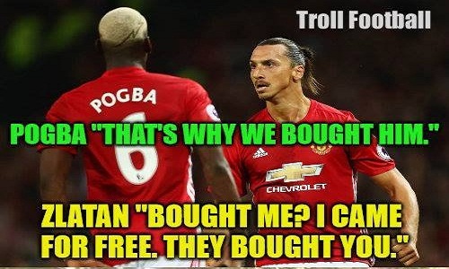 Ảnh chế bóng đá: Zlatan Ibrahimovic “đá xoáy” Pogba