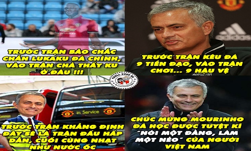 Ảnh chế bóng đá: Mourinho "nói một đằng, làm một nẻo"