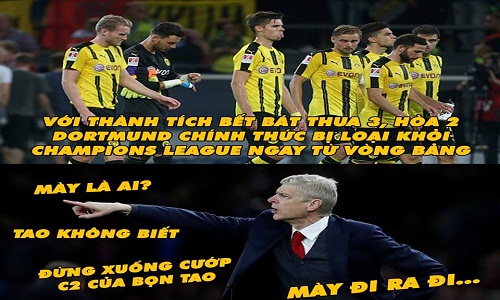 Ảnh chế bóng đá: Arsenal sợ hãi khi Dortmund xuống đá Cup C2