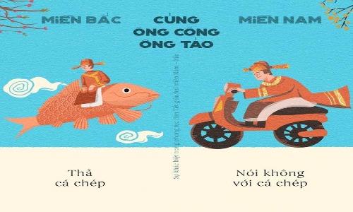 Sự khác biệt giữa phong cách đón Tết của  hai miền Nam Bắc