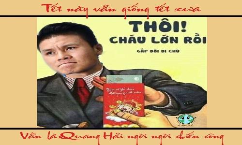 Loạt ảnh chế sự khác nhau giữa Tết xưa và nay của các tuyển thủ Việt Nam 