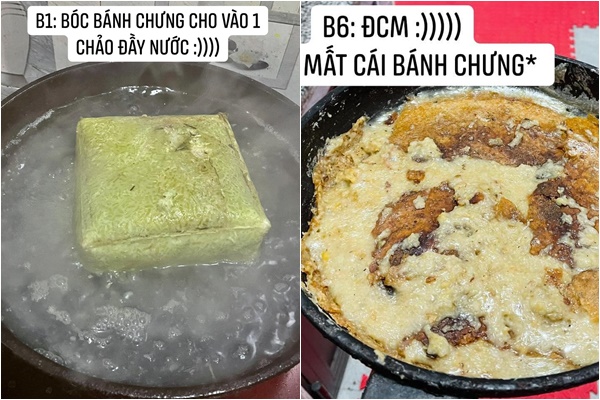 "Bắt chước" làm bánh chưng rán nước lọc, cô gái nhận kết đắng