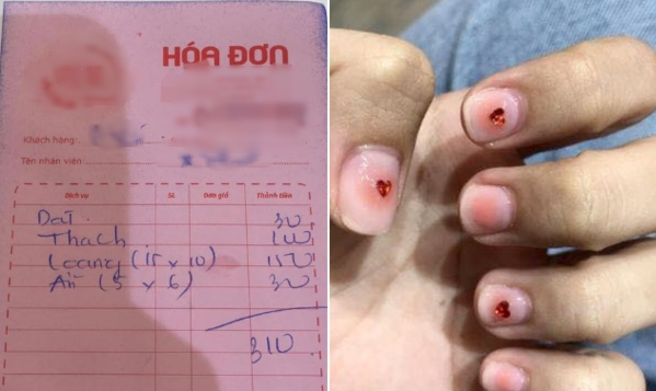 Làm nail hình trái tim, cô gái ngã ngửa khi nhìn hóa đơn