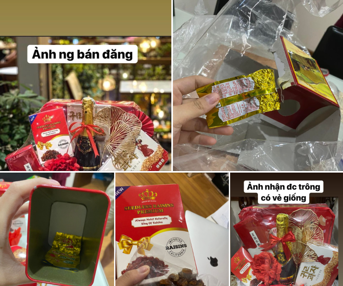 Giỏ quà Tết ngoài xịn trong ''fake'' khiến gia chủ khóc thét