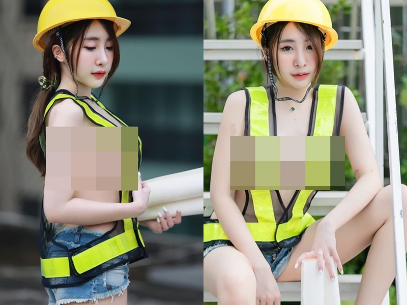 "Nữ công nhân hot girl" khiến netizen "đỏ mắt" bởi trang phục