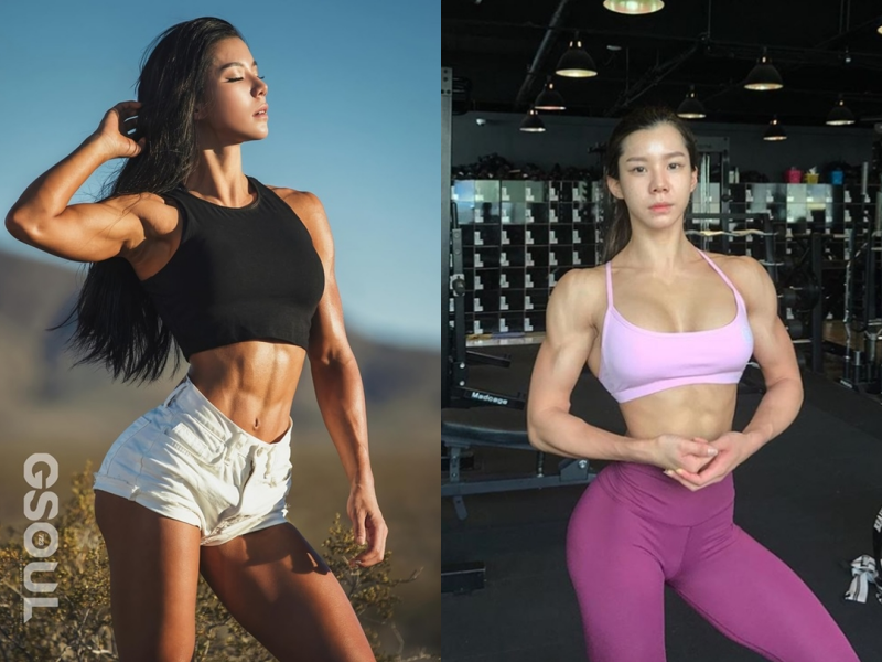 Hot girl phòng gym Hàn Quốc khoe cơ bắp khiến anh em toát mồ hôi