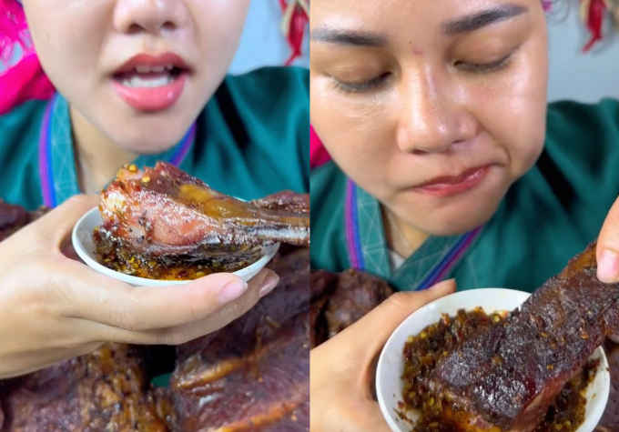 Mukbang dẻ sườn lợn, nữ TikToker gây ám ảnh cho 8,2 triệu người