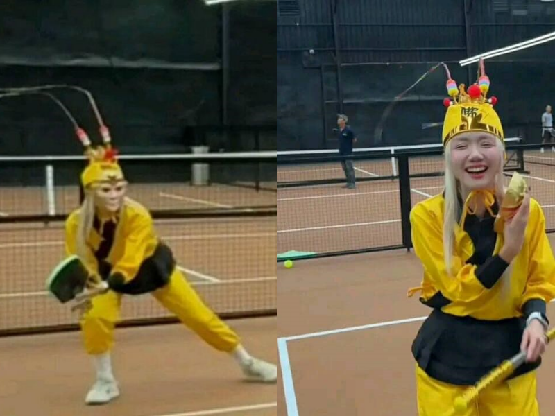 Phương Ly cosplay đến sân pickleball, ai nhìn cũng ngã ngửa