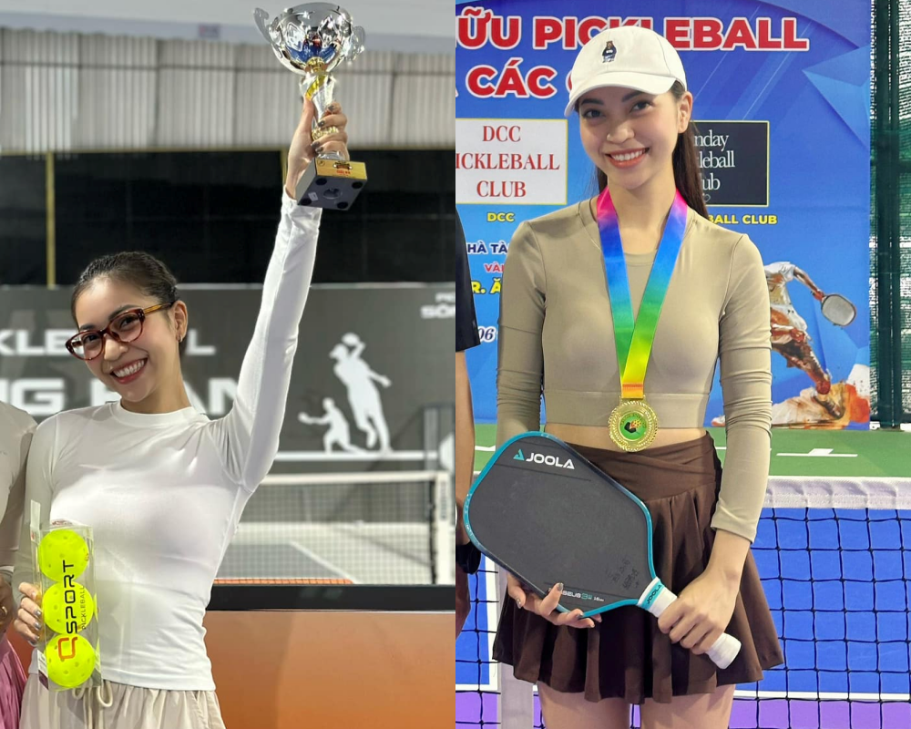 "Mối tình năm 17 tuổi" của Quang Hải khoe thành tích chơi Pickleball