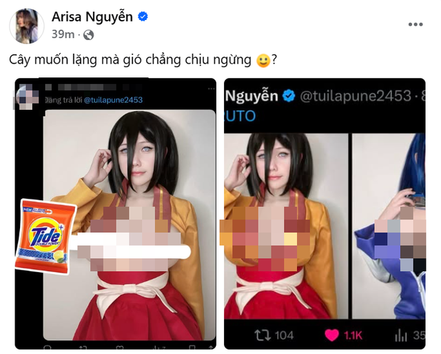 Bị kẻ gian “fake ảnh”, nữ coser hở sạch vòng 1 phản cảm