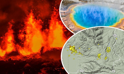 Siêu núi lửa Yellowstone phun cột nước nóng khổng lồ