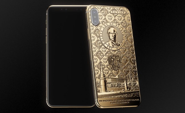 Chiêm ngưỡng iPhone X bằng vàng ròng mừng Tổng thống V.Putin tái đắc cử