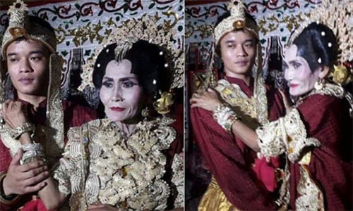 Chàng trai 20 tuổi kết hôn với bà lão ‘mặt rắn’ 65 tuổi