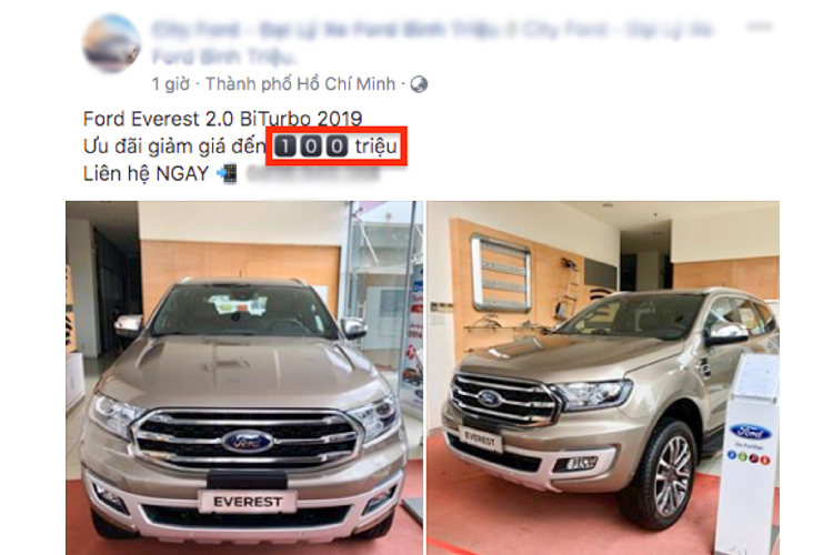 Sau Fortuner, đến lượt Ford Everest giảm tới 100 triệu tại Việt Nam