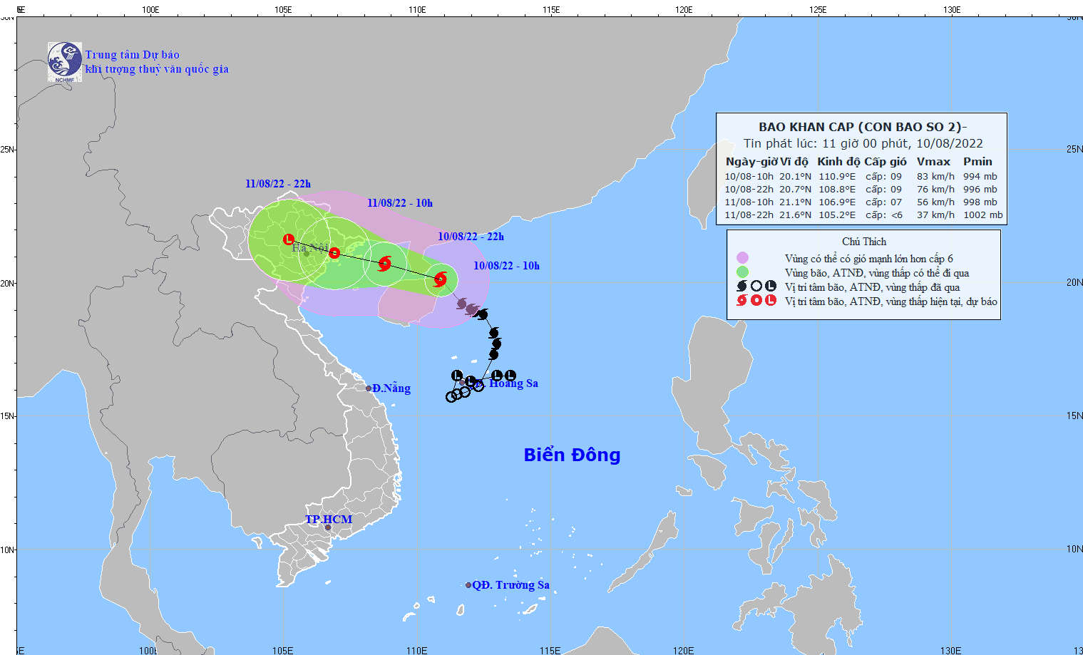 Bão số 2 gây mưa to ở khu vực Bắc bộ 