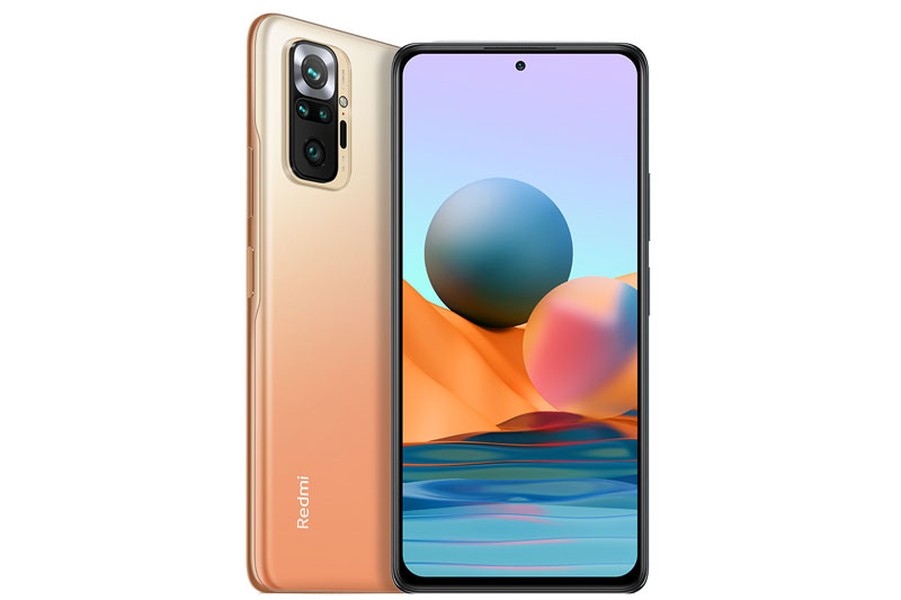  Xiaomi Redmi Note 10 Pro Max sở hữu thiết kế với khung viền bằng chất liệu nhựa, 2 bề mặt phủ kính cường lực Corning Gorilla Glass 5. Số đo của máy ở mức 164,5x76,2x8,1 mm, cân nặng 192 g. 