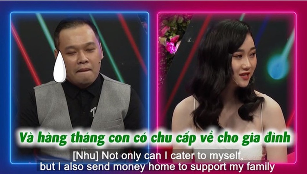 Trong một đoạn video trích từ chương trình " Bạn muốn hẹn hò" đăng tải trên mạng xã hội Facebook mới đây, cô gái có tên Phan Huỳnh Như (21 tuổi, Bến Tre) bất ngờ gây chú ý khi tiết lộ thu nhập cũng như công việc của mình.