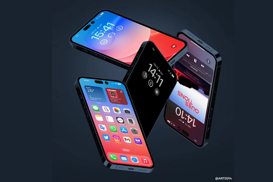 Nhà thiết kế đồ họa @AR72014 mới đây đã đăng tải một concept  iPhone 14 Pro màu Midnigh t trên Twitter của mình khiến các iFan xuýt xoa cho rằng đây chính là iPhone 14 Pro chạy iOS 16 đẹp nhất.