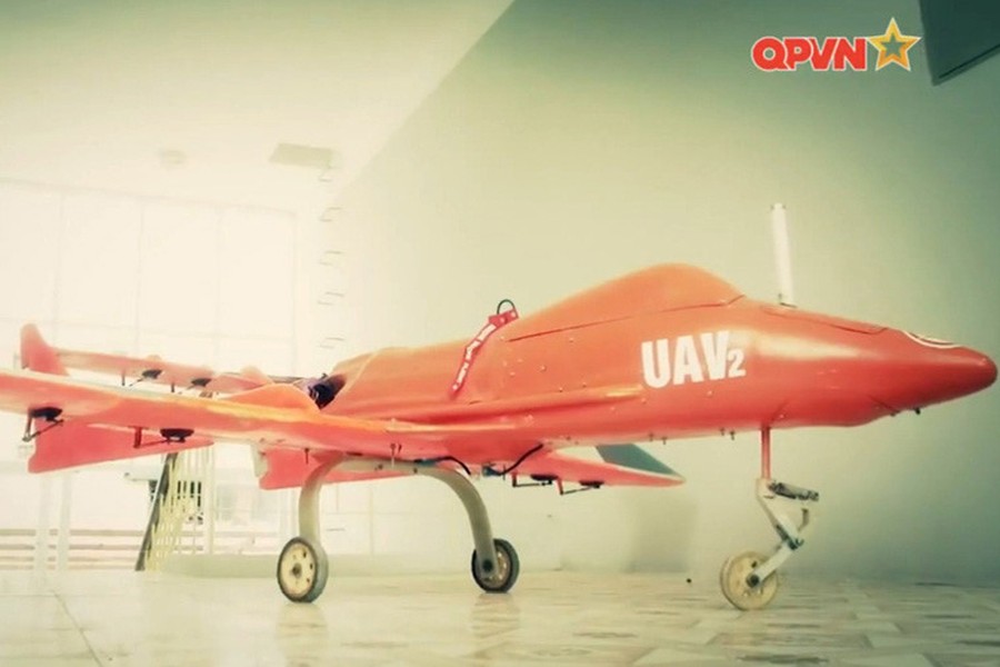 Trong ảnh là mẫu máy bay không người lái UAV-02 do Việt Nam thiết kế, chế tạo từ A-Z. Nguồn ảnh: Kênh QPVN.